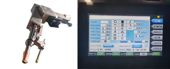 Ein guter Preis. Doppelmotorige, tragbare, wachsende Laserschweißkopf mit 14 Strahlformen Online