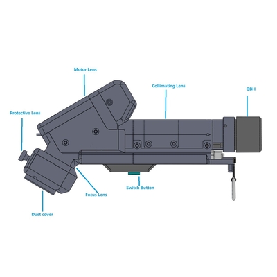 2000W Faser Handheld Single Motor Laser Reinigungsmaschine 0-300mm Reinigungsstrahl Größe verstellbar