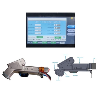 Handheld Laserreinigungsmaschine mit 0-300mm Laserreinigungsstrahlgröße für Kohlenstoffstahl